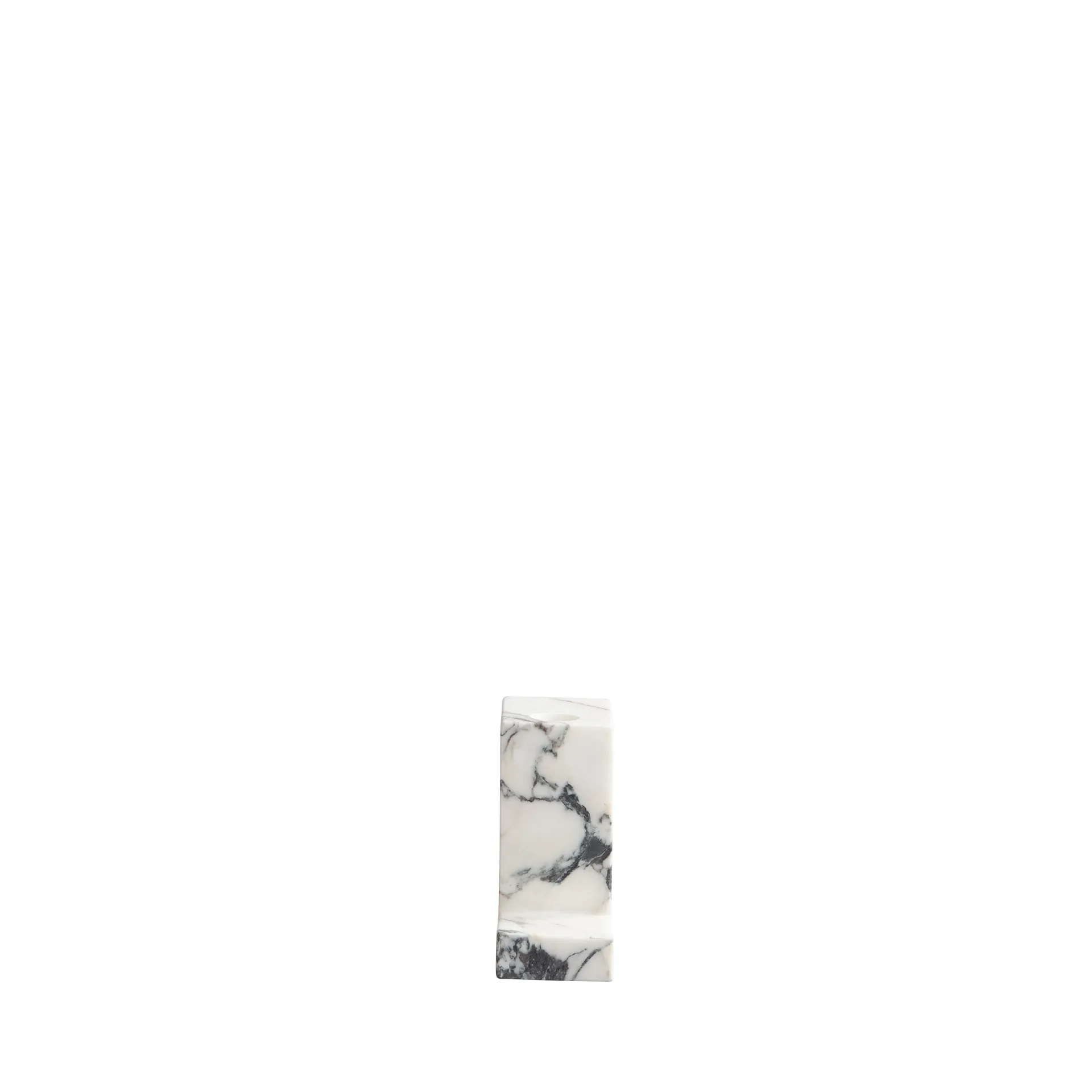 Brick high candle holder 10.5x12.5 cm, Calacatta 101 Copenhagen
