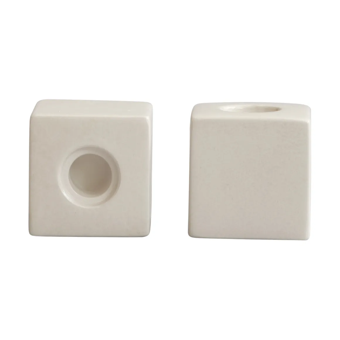Cube candle holder 2-pack, High Glaze Birch 101 Copenhagen