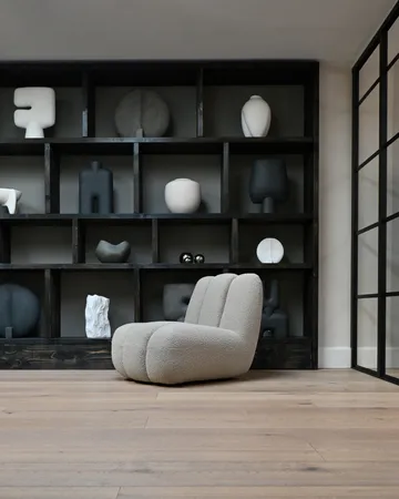 Toe lounge chair bouclé - Smoked sand - 101 Copenhagen