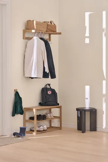 Bäckebo hat rack - Oak, 7 knobs - 1898