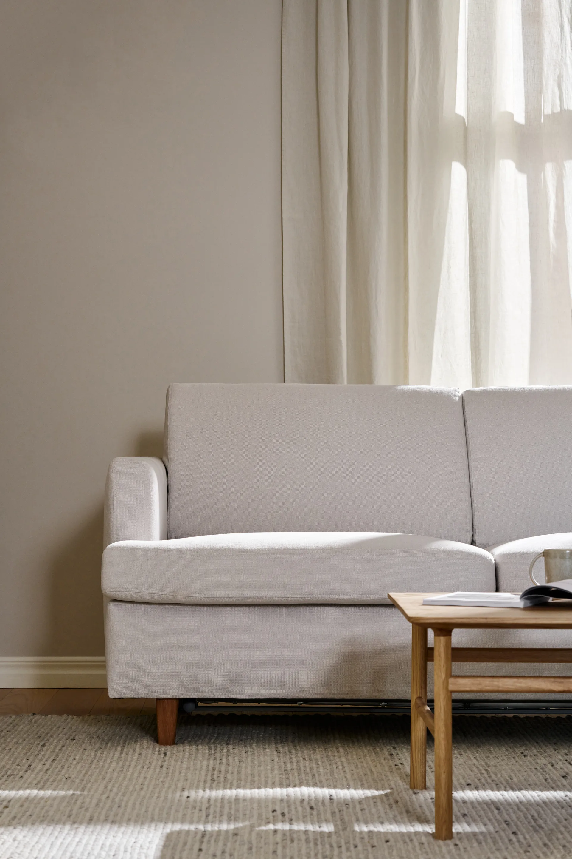 Binga 2,5-seater sofa bed, Oslo Nature 1540-oak-stained ash 1898