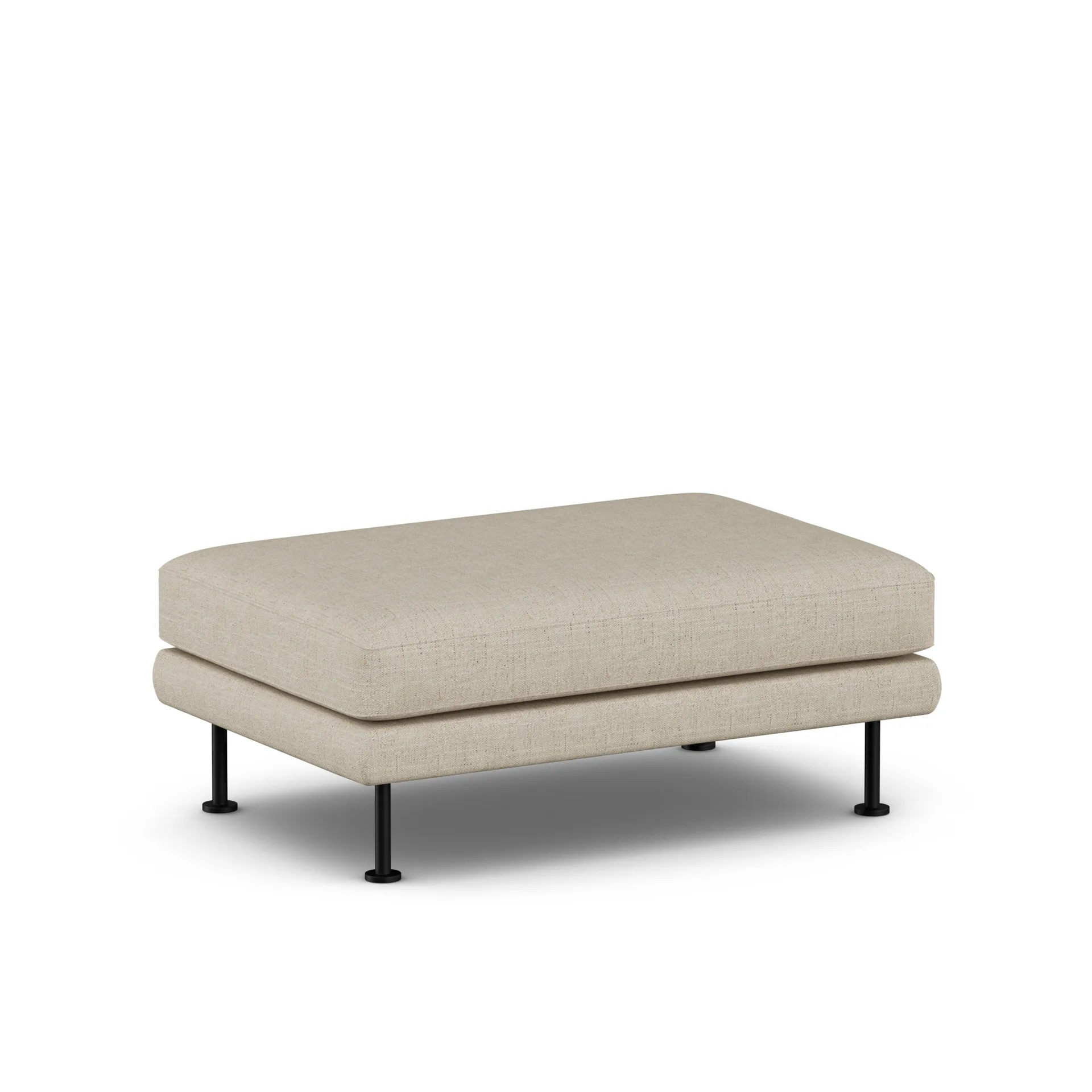 Bredhult footstool, Bern Beige 0341-black steel 1898
