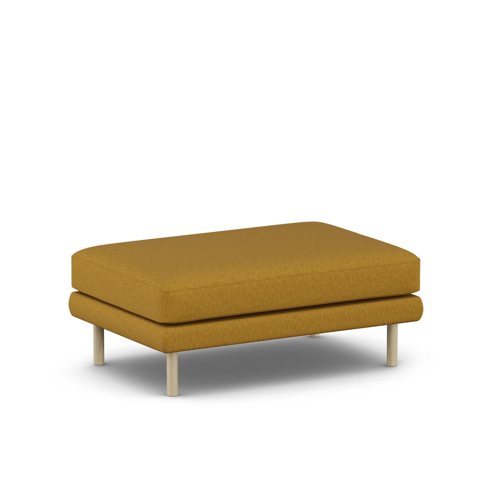 Bredhult footstool, Luiza Mustard 3972-white-oiled oak 1898