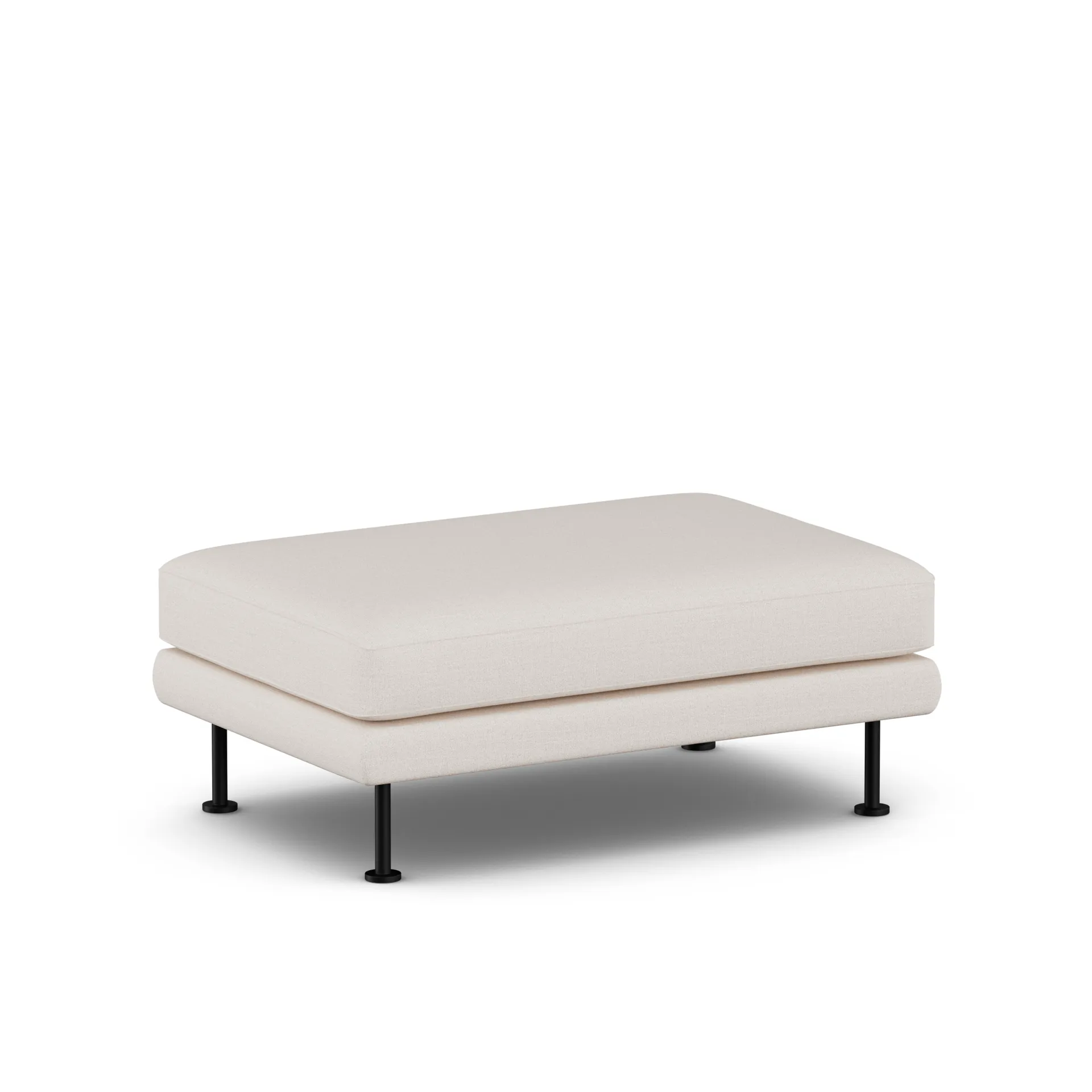 Bredhult footstool, Same Off White 6671-black steel 1898
