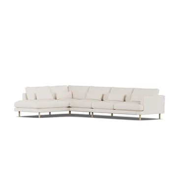 Bredhult sofa - Caleido Beige 9600-white-oiled oak, 4-seater B2 - 1898