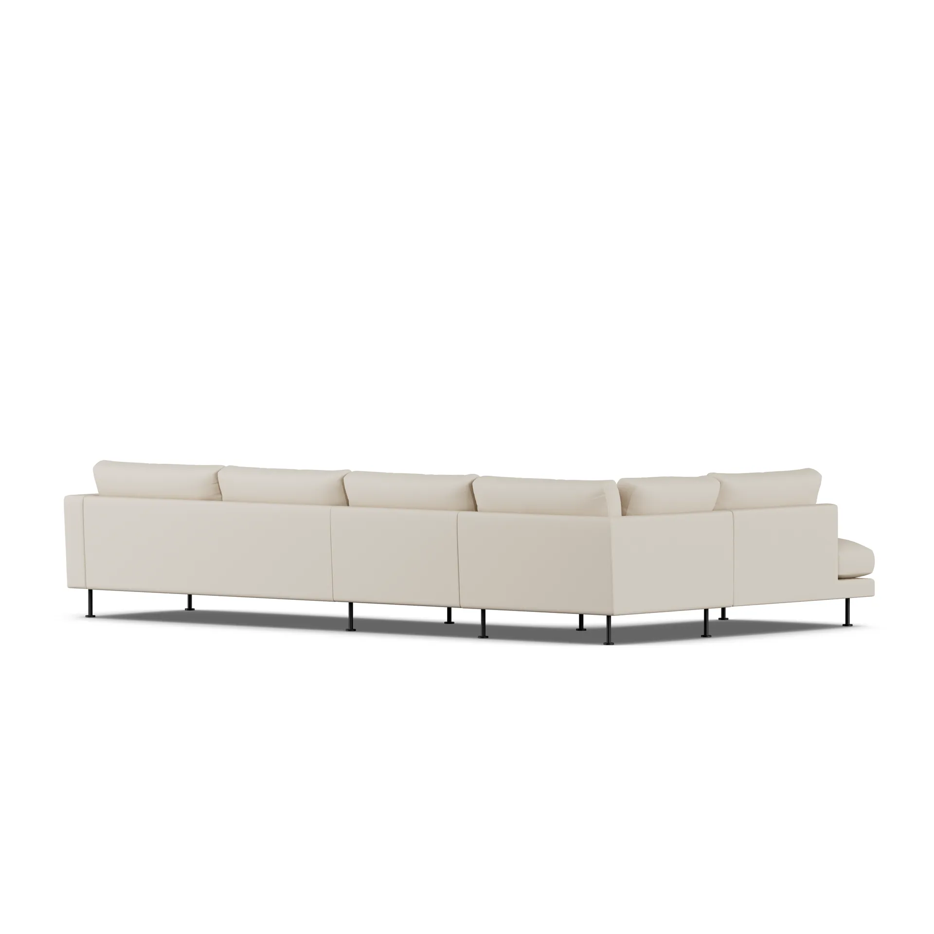 Bredhult sofa, Jump Beige 1956-black steel, 4-seater B2 1898