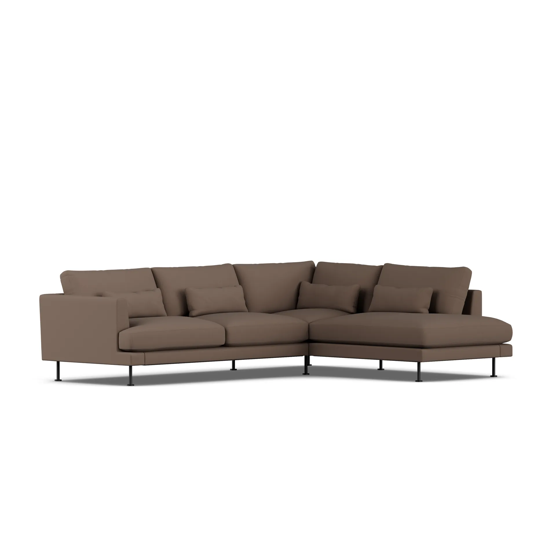 Bredhult sofa, Jump Brown 1955-black steel, 3-seater A1 1898