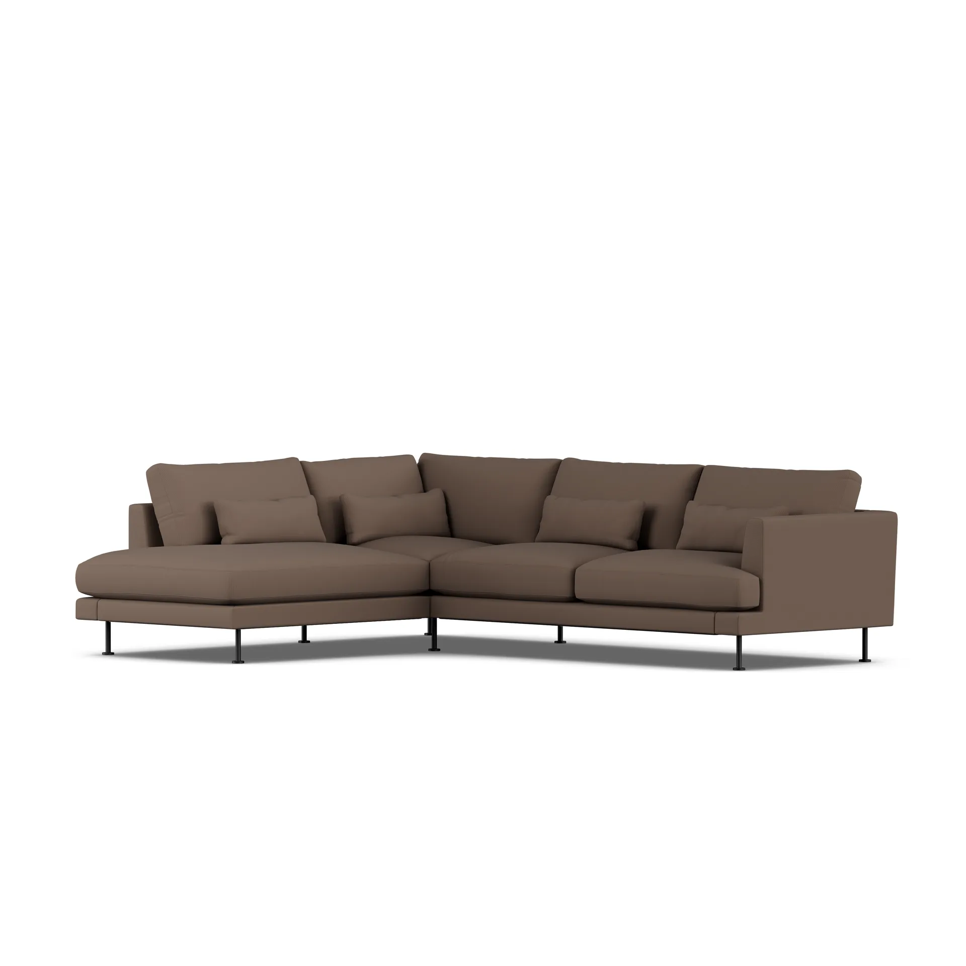 Bredhult sofa, Jump Brown 1955-black steel, 3-seater A2 1898