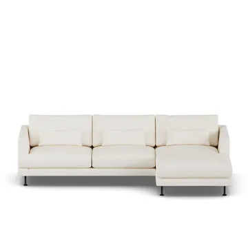 Bredhult sofa - Jump Off White 1954-black steel, 2,5-seater C1 - 1898