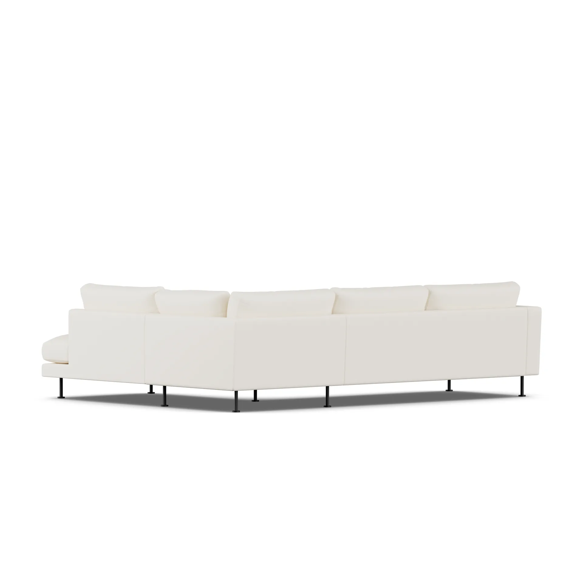 Bredhult sofa, Jump Off White 1954-black steel, 3-seater A1 1898