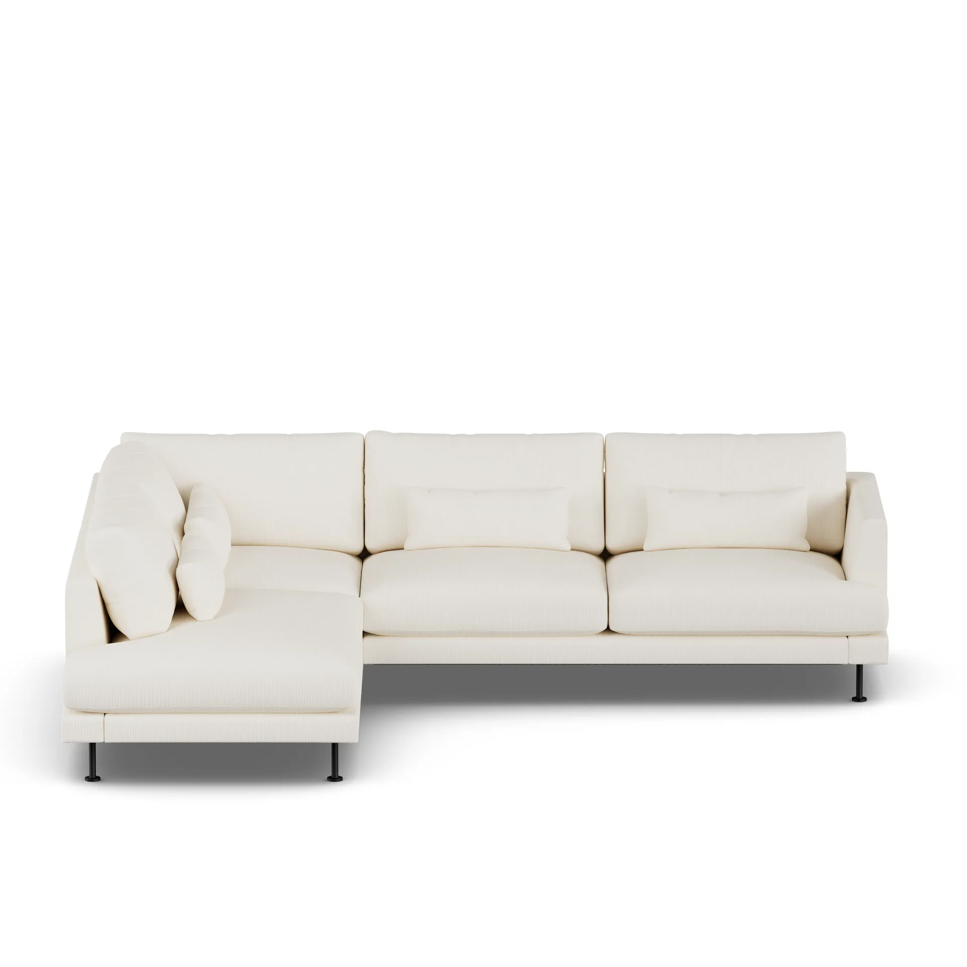 Bredhult sofa, Jump Off White 1954-black steel, 3-seater A2 1898