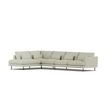 Bredhult sofa - Luiza Beige 3981-black steel, 4-seater B2 - 1898