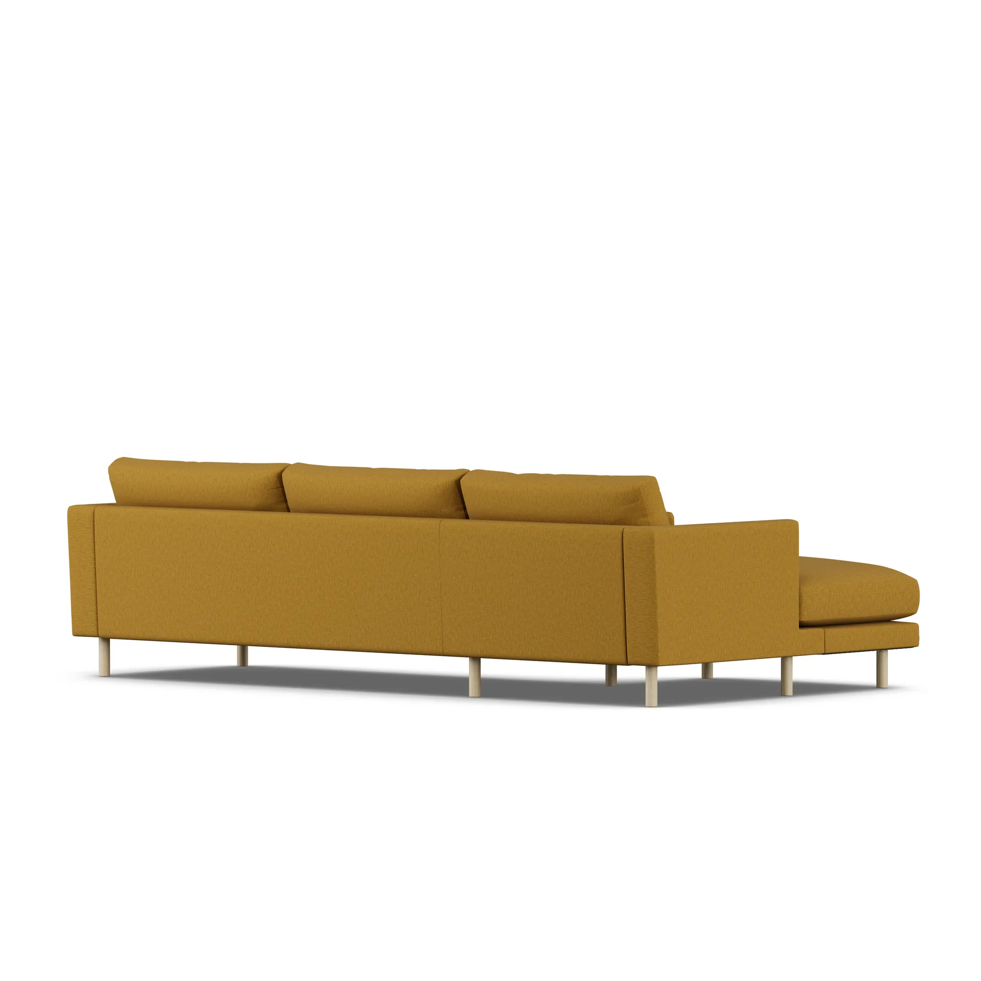 Bredhult sofa, Luiza Mustard 3972-white-oiled oak, 2,5-seater C2 1898