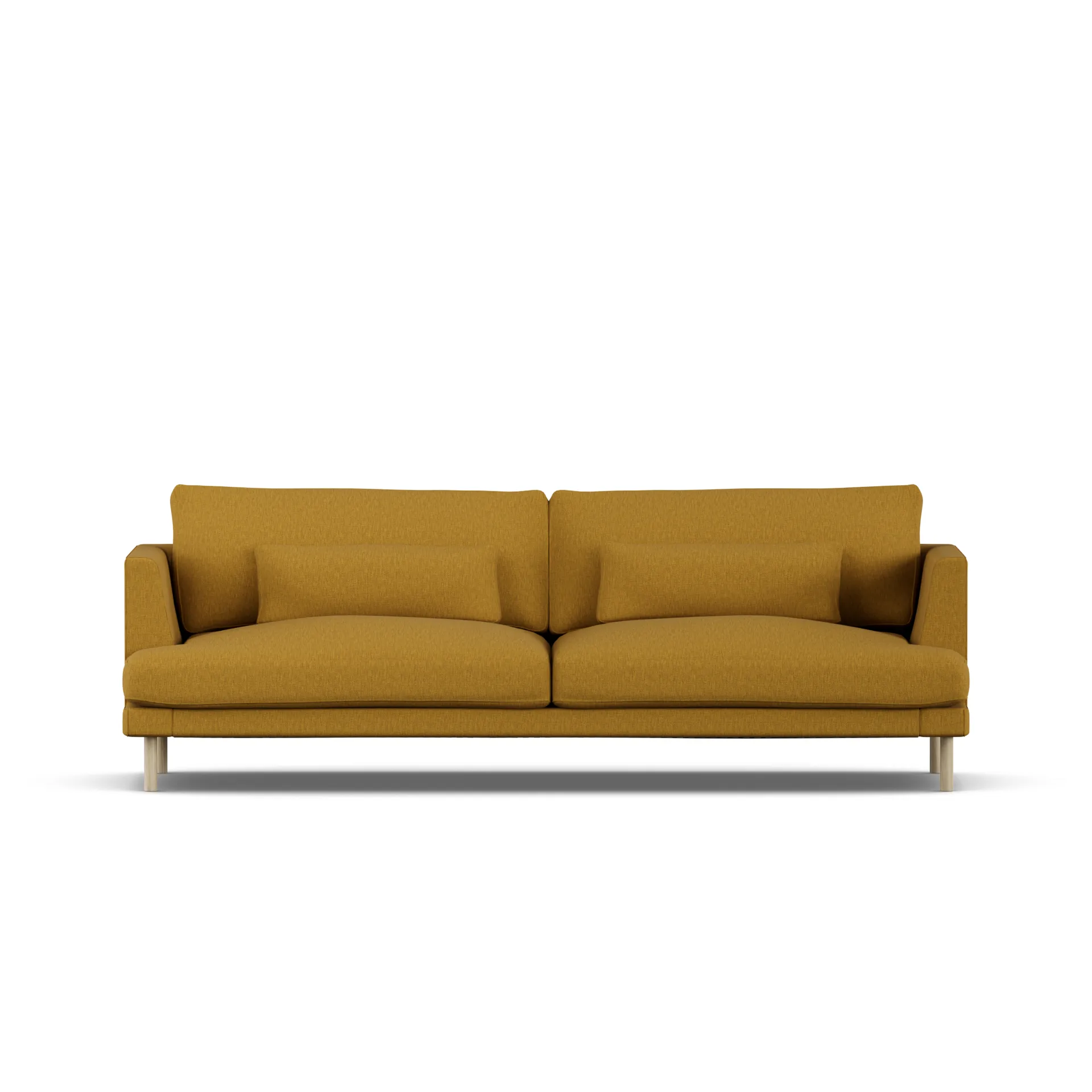 Bredhult sofa, Luiza Mustard 3972-white-oiled oak, 3-seater 1898