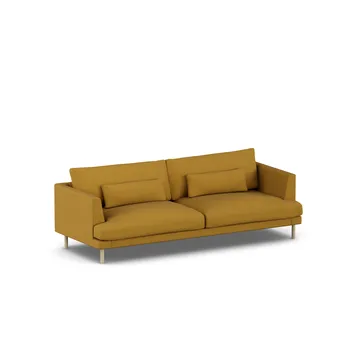 Bredhult sofa - Luiza Mustard 3972-white-oiled oak, 3-seater - 1898