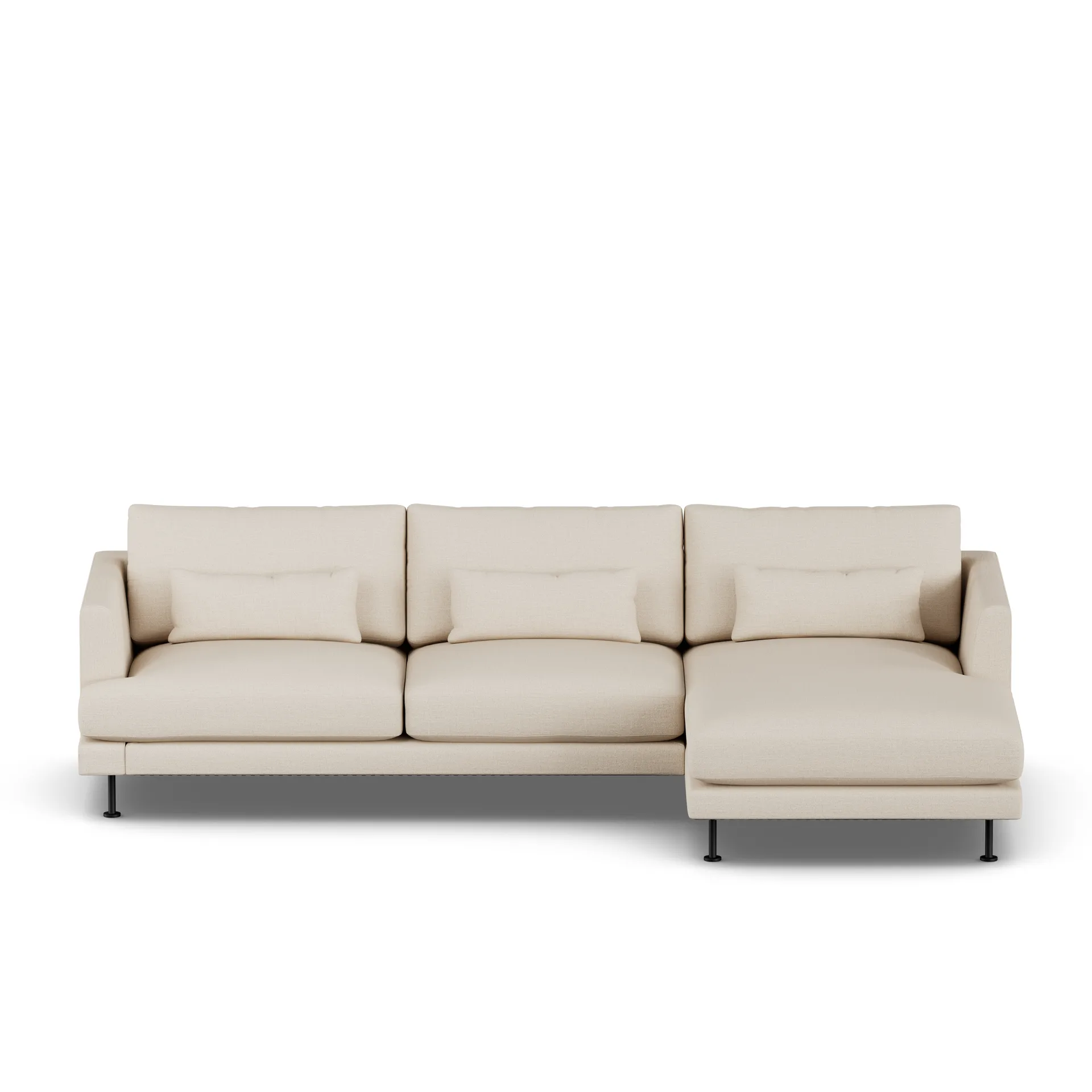 Bredhult sofa, Same Beige 6670-black steel, 2,5-seater C1 1898
