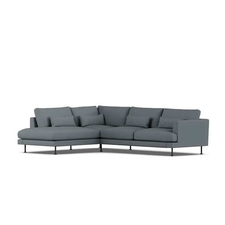 Bredhult sofa - Same Blue 6678-black steel, 3-seater A2 - 1898