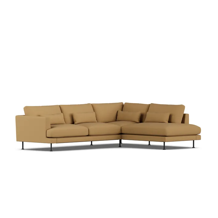 Bredhult sofa - Same Ochre 6676-black steel, 3-seater A1 - 1898