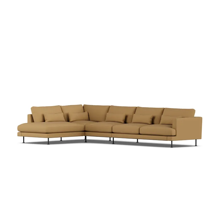 Bredhult sofa - Same Ochre 6676-black steel, 4-seater B2 - 1898