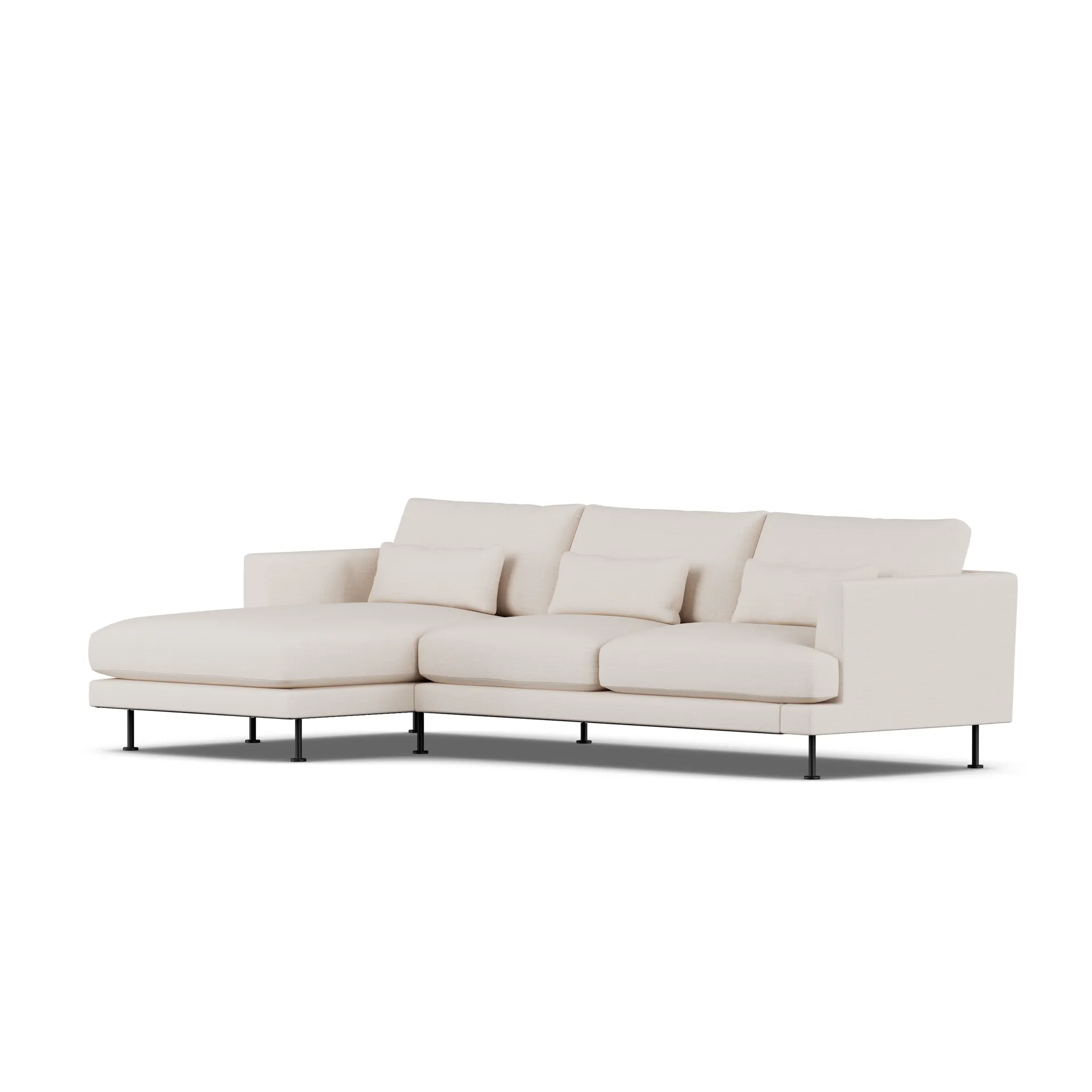 Bredhult sofa, Same Off White 6671-black steel, 2,5-seater C2 1898