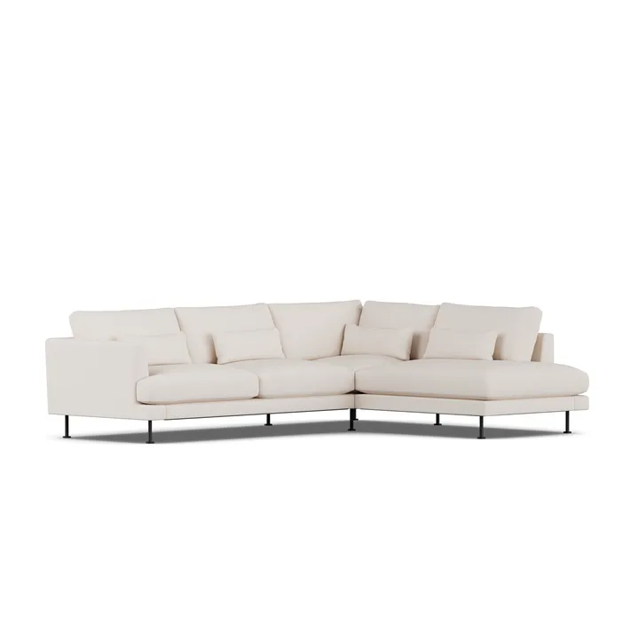 Bredhult sofa - Same Off White 6671-black steel, 3-seater A1 - 1898