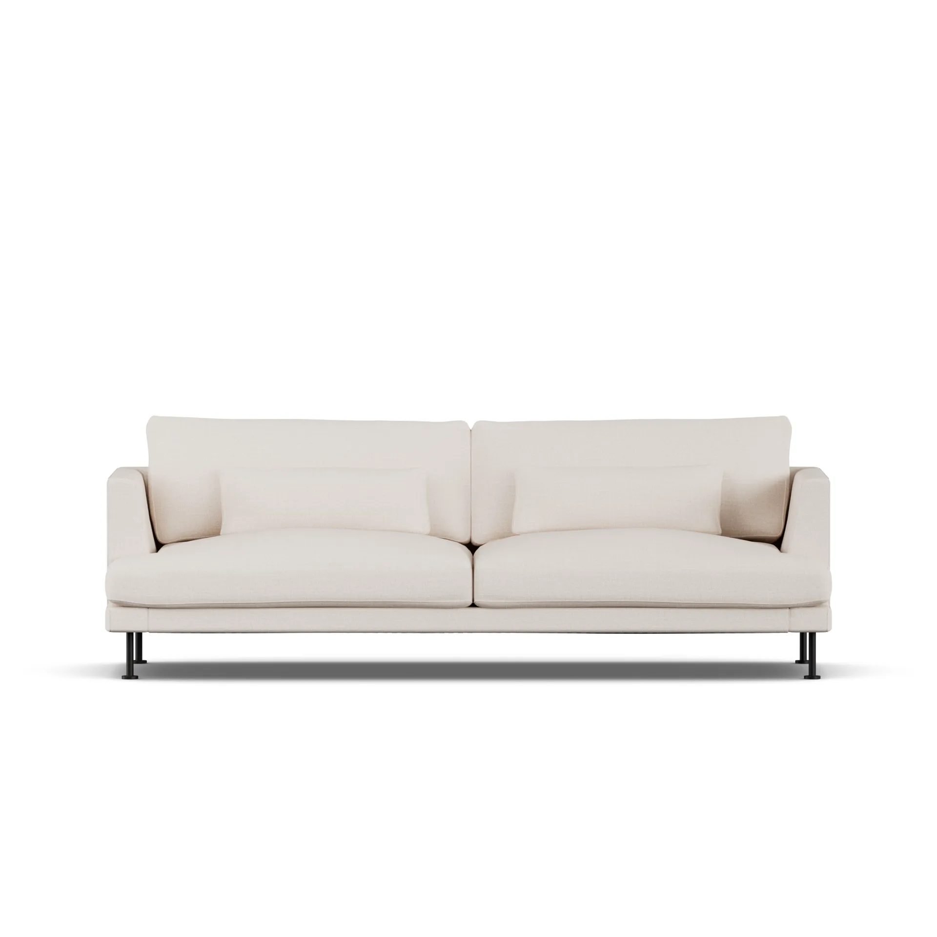 Bredhult sofa, Same Off White 6671-black steel, 3-seater 1898