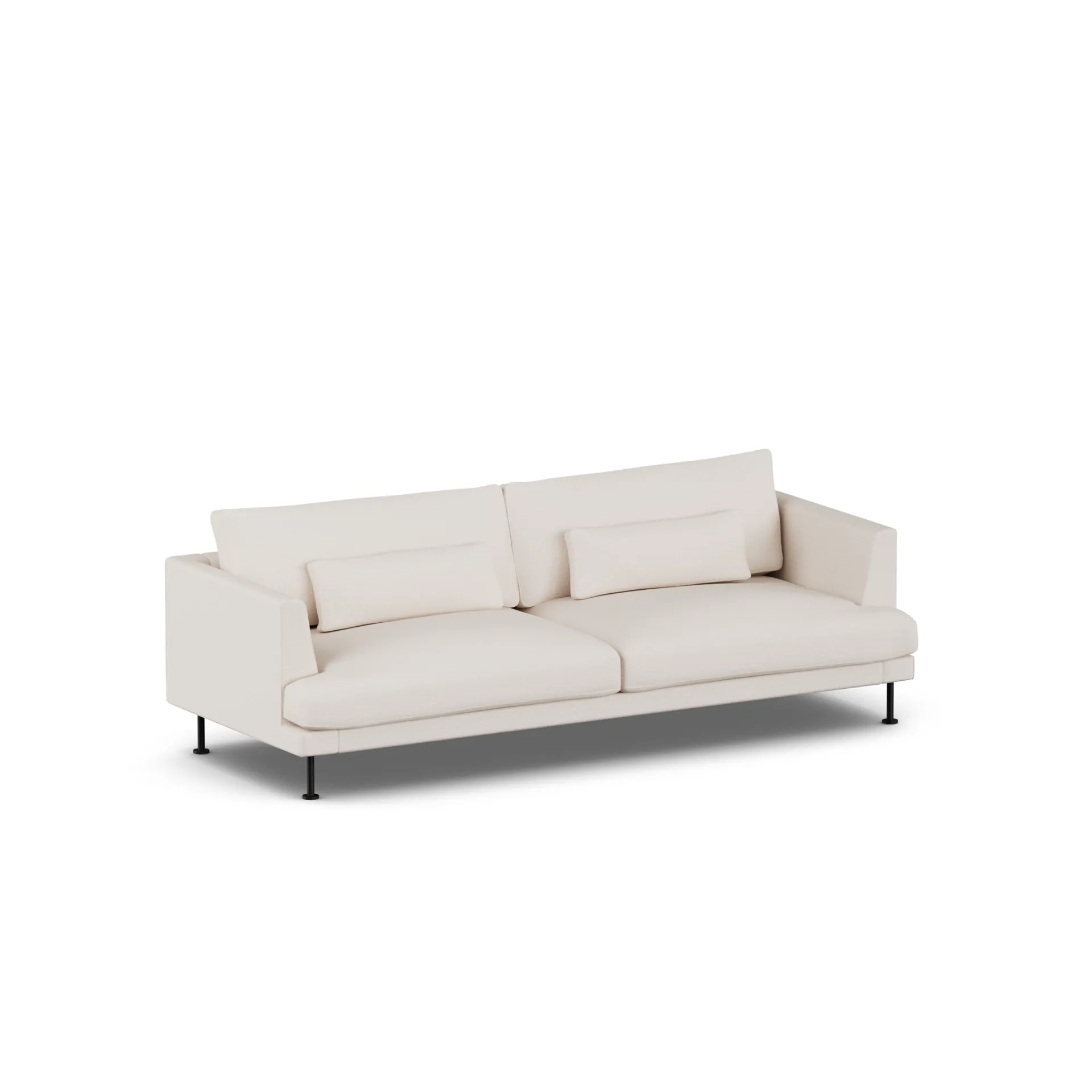 Bredhult sofa, Same Off White 6671-black steel, 3-seater 1898