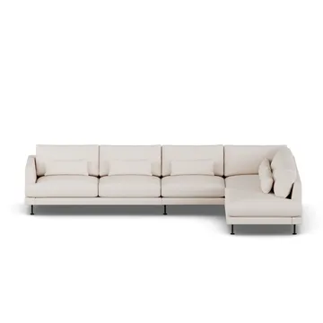 Bredhult sofa - Same Off White 6671-black steel, 4-seater B1 - 1898