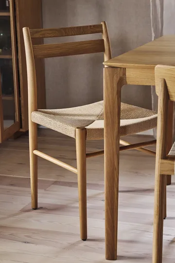 Fridhem dining chair, Lacquered oak-natural weave, 6-pack - 1898
