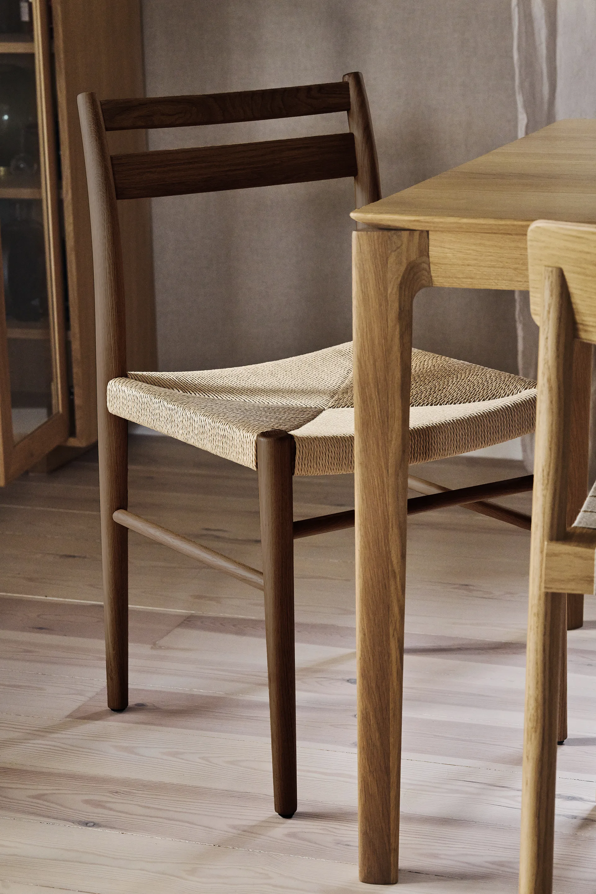 Fridhem dining chair, Smoked lacquered oak-natural woven 1898