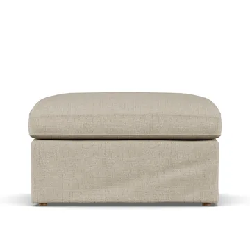Linnevik footstool - Bern Beige 0341-white-oiled oak, with skirt - 1898