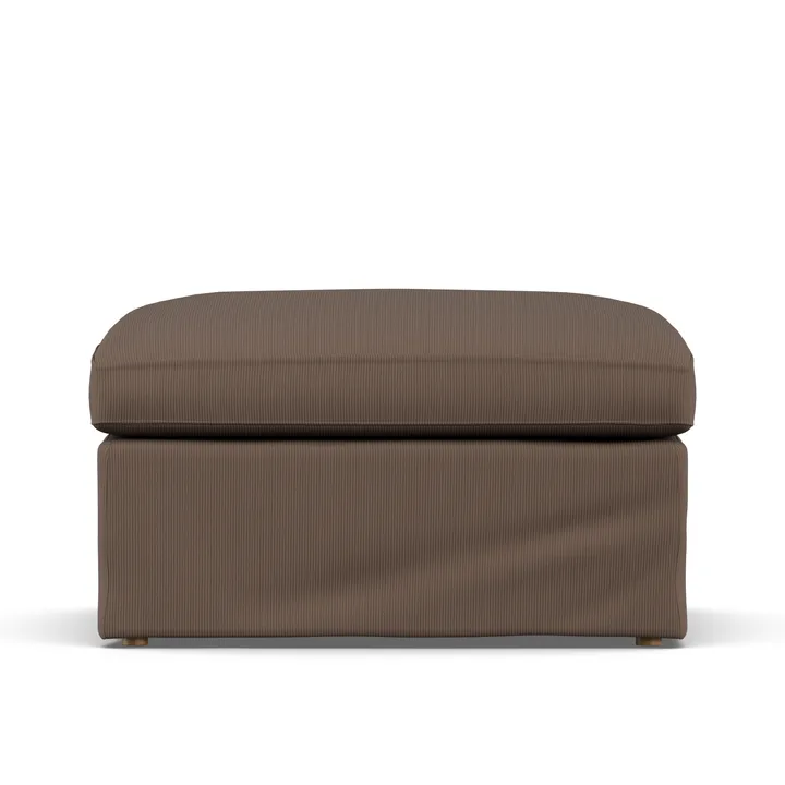 Linnevik footstool - Jump Brown 1955-white-oiled oak, with skirt - 1898