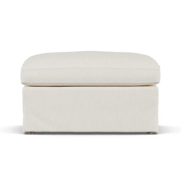 Linnevik footstool - Jump Off White 1954-white-oiled oak, with skirt - 1898