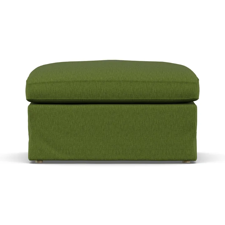 Linnevik footstool - Luiza Green 3975-white-oiled oak, with skirt - 1898
