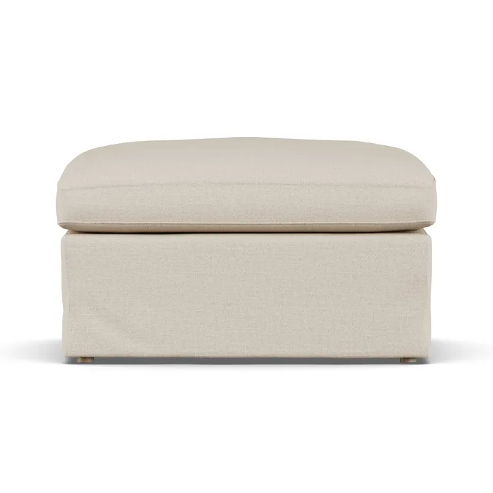 Linnevik footstool - Same Beige 6670-white-oiled oak, with skirt - 1898