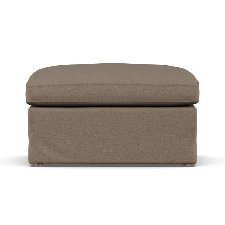 Linnevik footstool - Same Mole 6674-white-oiled oak, with skirt - 1898