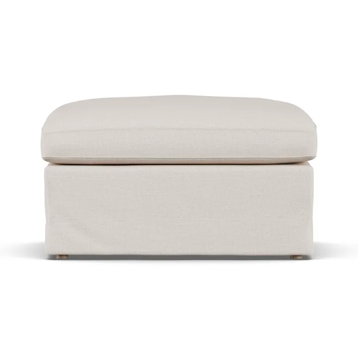 Linnevik footstool - Same Off White 6671-white-oiled oak, with skirt - 1898