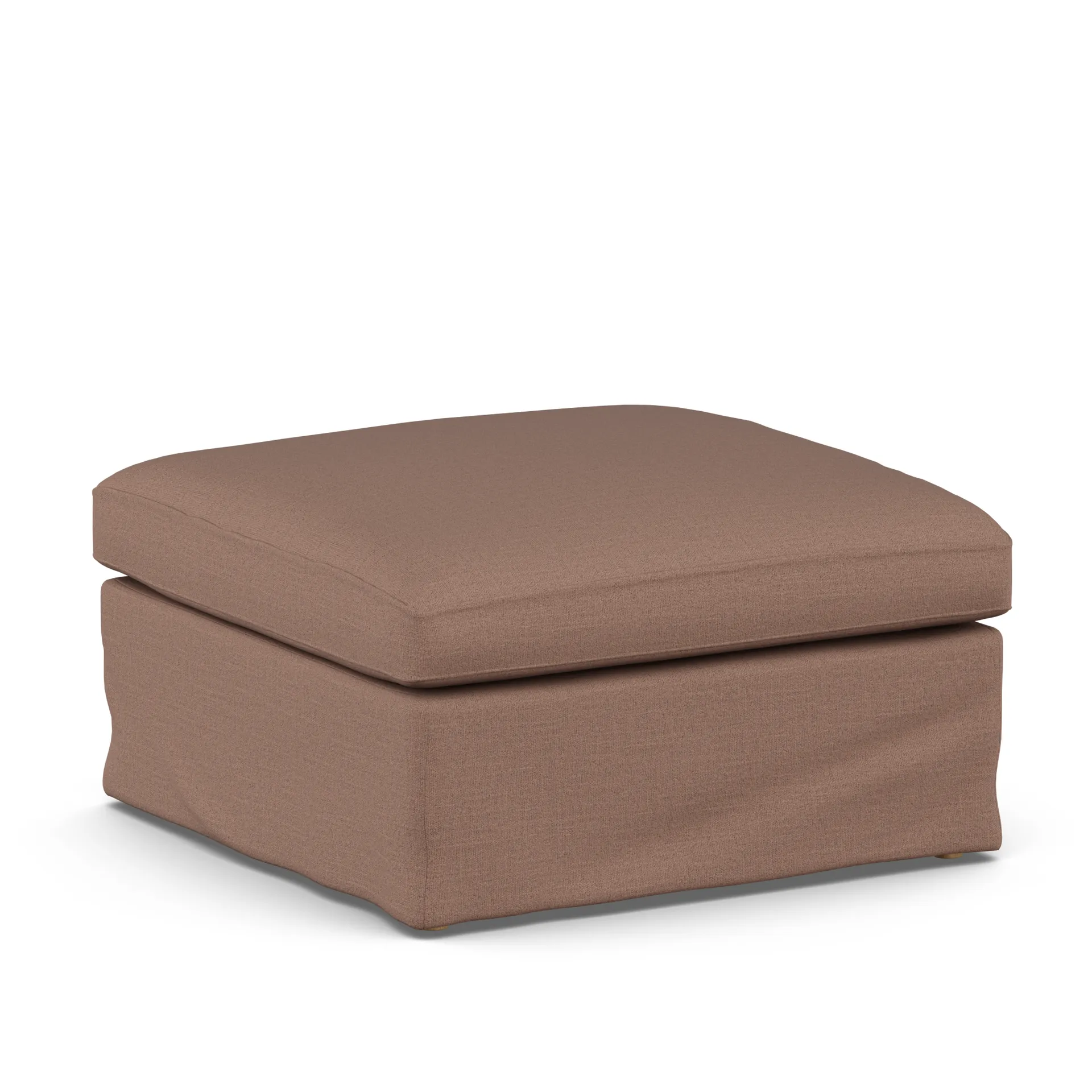Linnevik footstool, Same Rust 6675-white-oiled oak, with skirt 1898