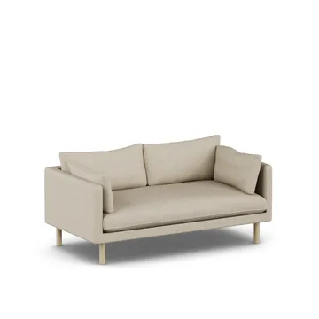 Linnevik sofa - Bern Beige 0341-white-oiled oak, 2-seater - 1898