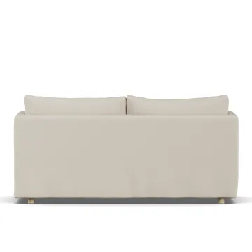 Linnevik sofa - Jump Beige 1956-white-oiled oak, 2-seater, with skirt - 1898
