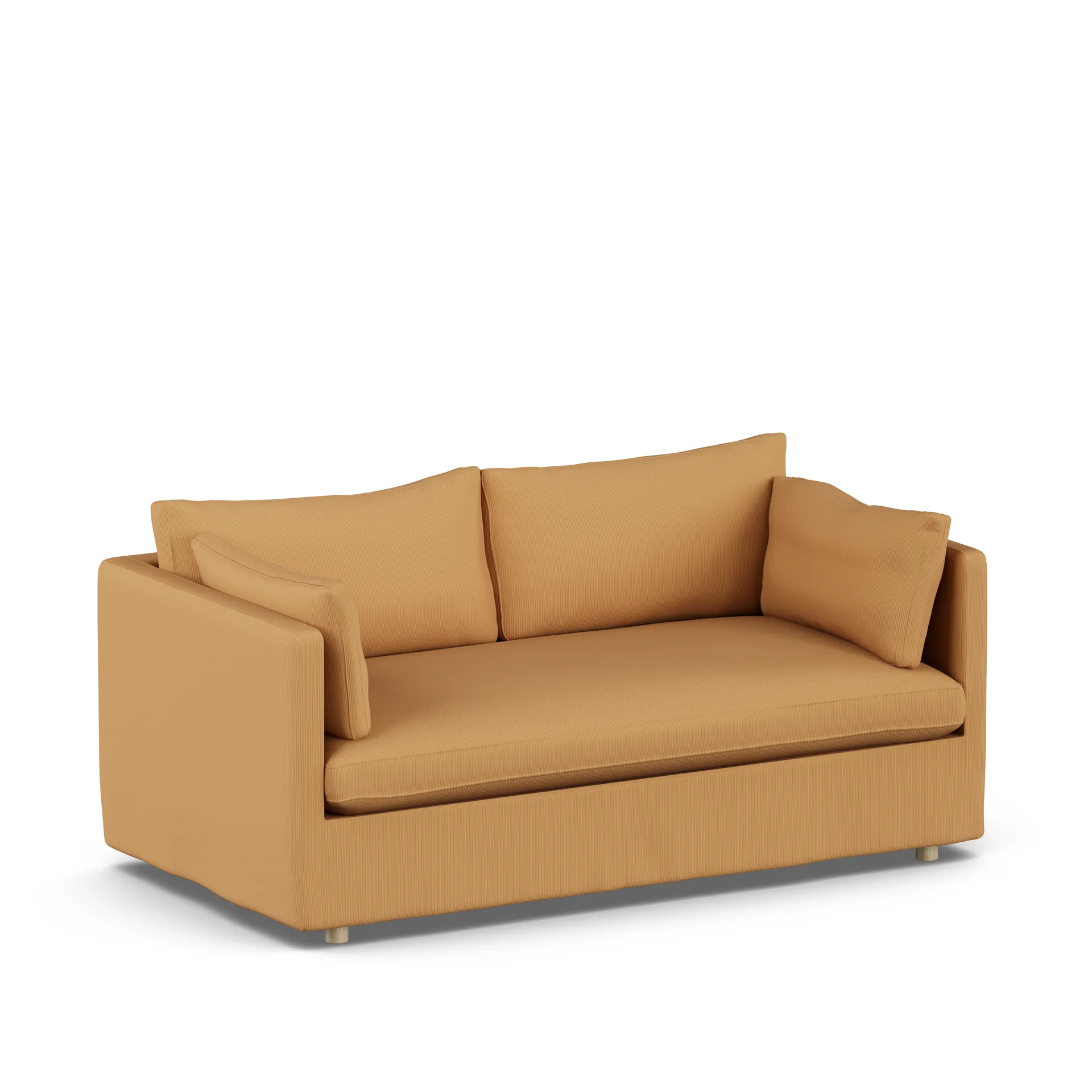 Linnevik sofa, Jump Honey 1959-white-oiled oak, 2-seater, with skirt 1898