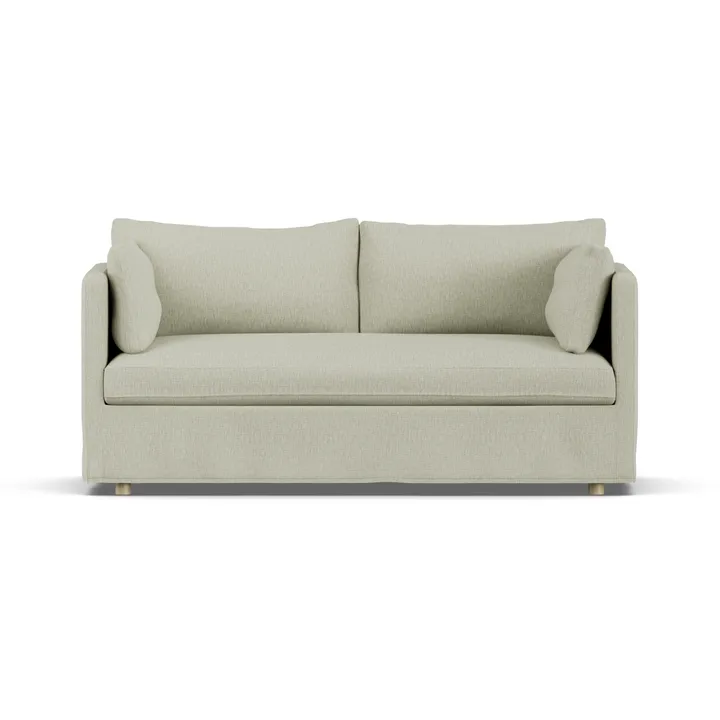 Linnevik sofa - Luiza Beige 3981-white-oiled oak, 2-seater, with skirt - 1898