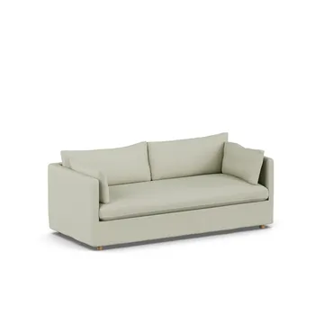 Linnevik sofa - Luiza Beige 3981-white-oiled oak, 3-seater, with skirt - 1898