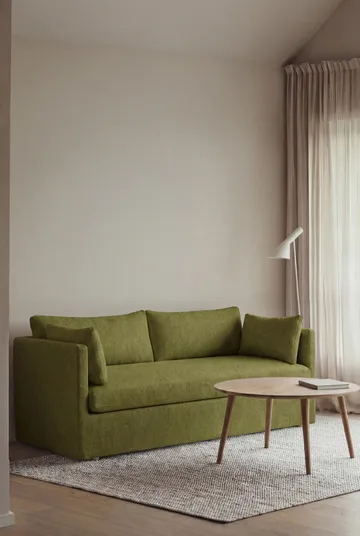 Linnevik sofa - Luiza Green 3975-white-oiled oak, 2-seater, with skirt - 1898