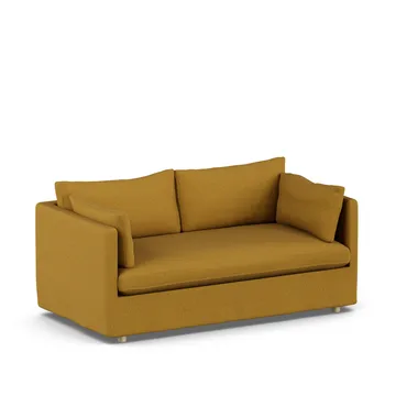Linnevik sofa - Luiza Mustard 3972-white-oiled oak, 2-seater, with skirt - 1898