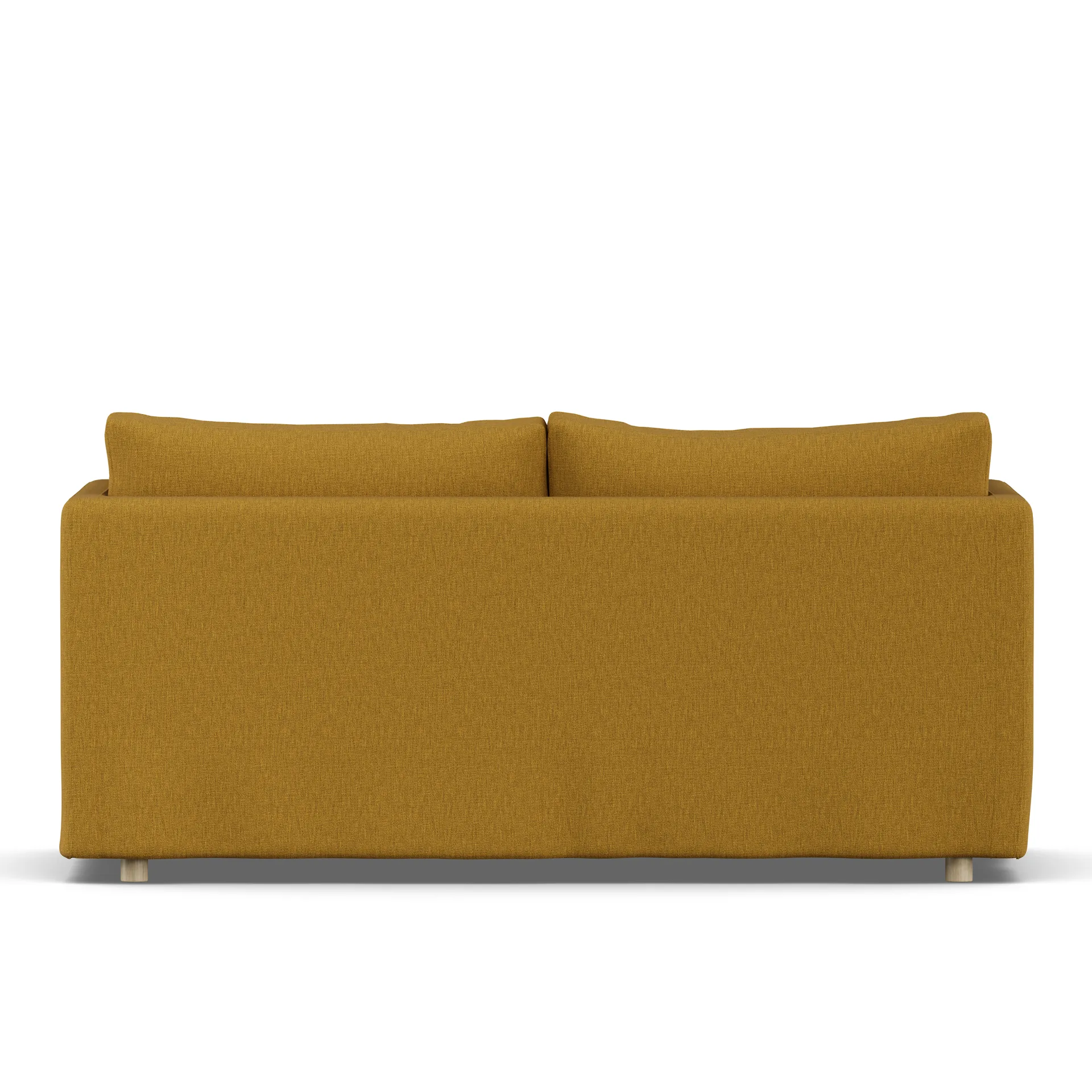 Linnevik sofa, Luiza Mustard 3972-white-oiled oak, 2-seater, with skirt 1898
