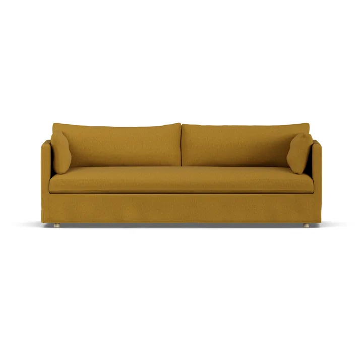 Linnevik sofa - Luiza Mustard 3972-white-oiled oak, 4-seater, with skirt - 1898