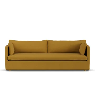 Linnevik sofa - Luiza Mustard 3972-white-oiled oak, 4-seater, with skirt - 1898