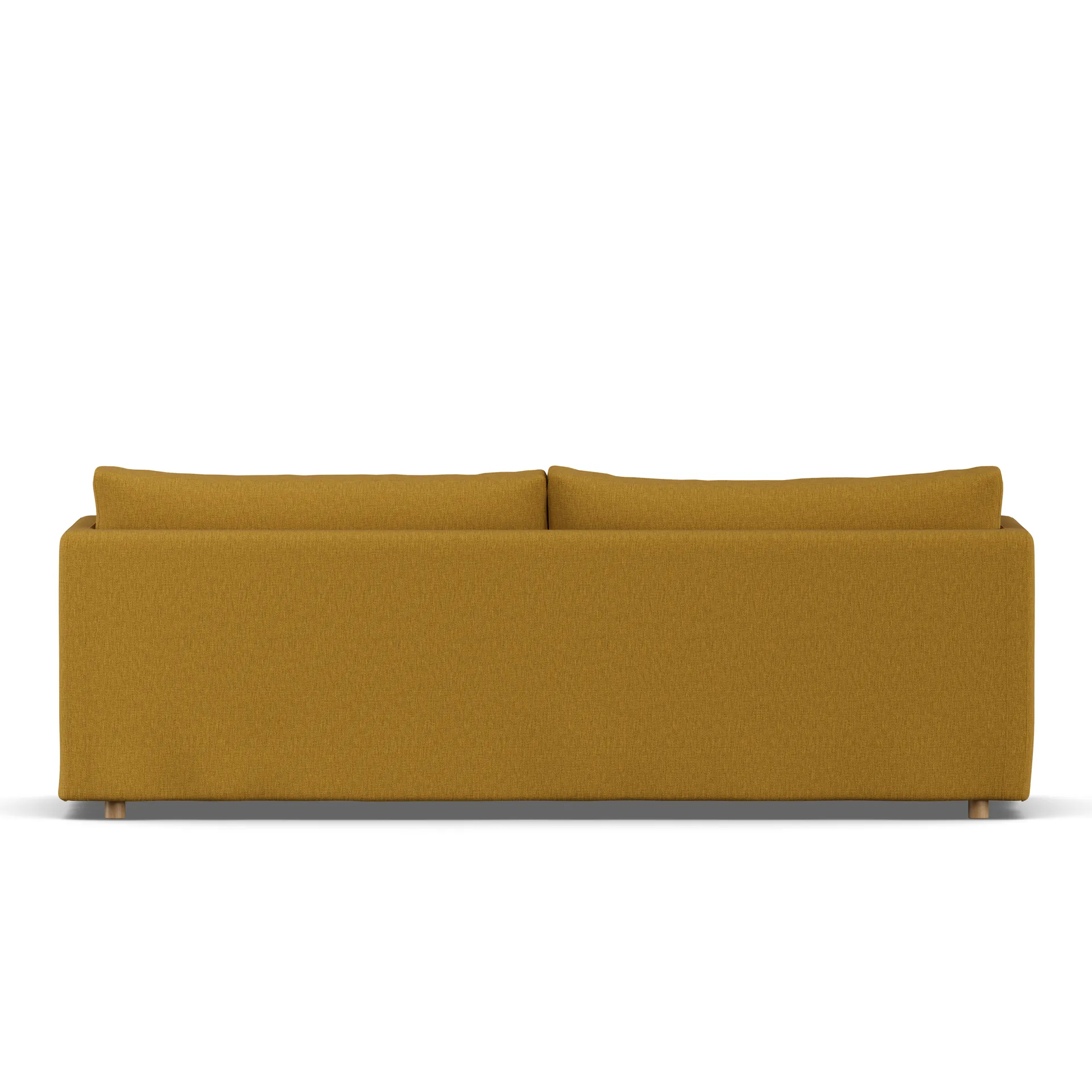 Linnevik sofa, Luiza Mustard 3972-white-oiled oak, 4-seater, with skirt 1898