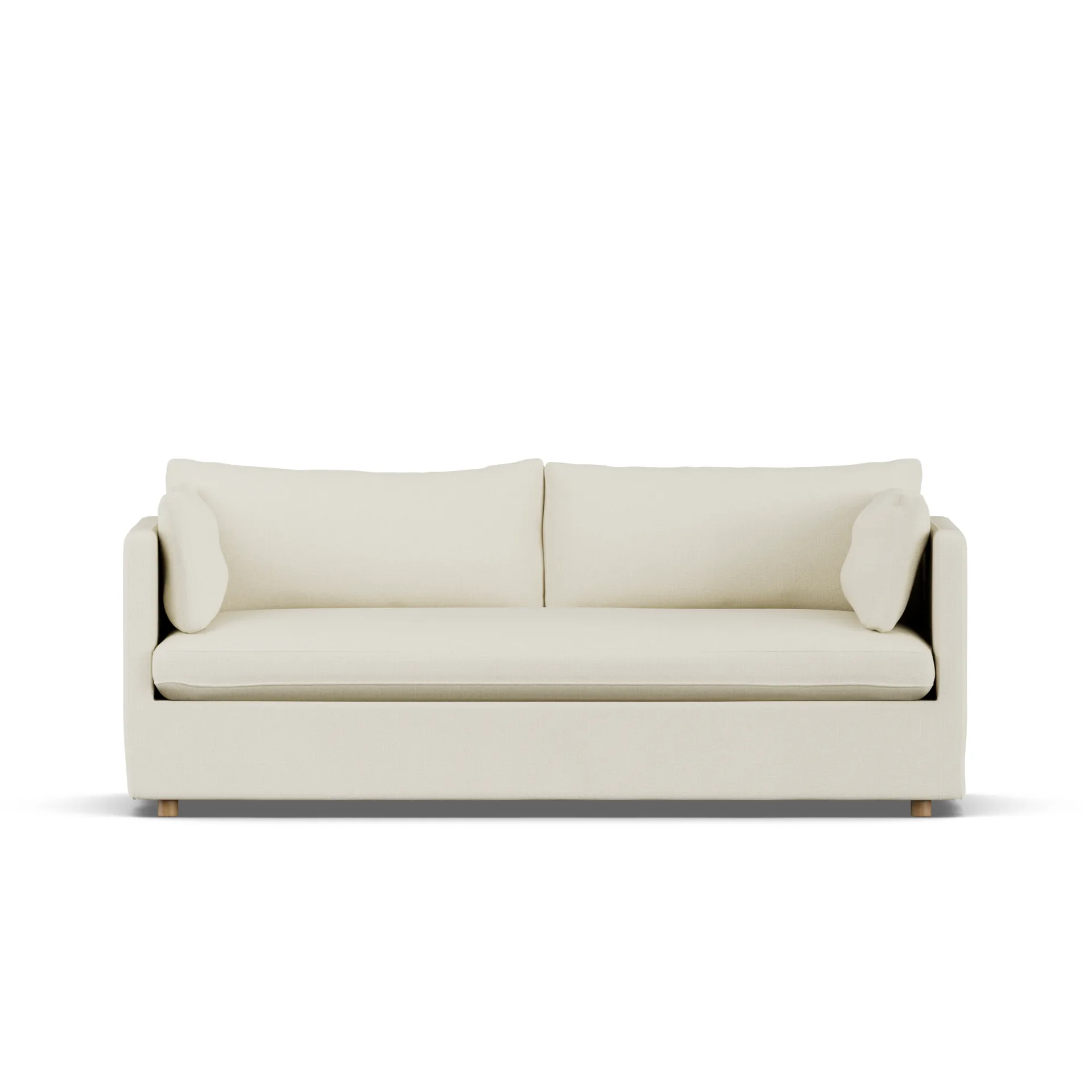 Linnevik sofa, Oslo Nature 1540-white-oiled oak, 3-seater, with skirt 1898